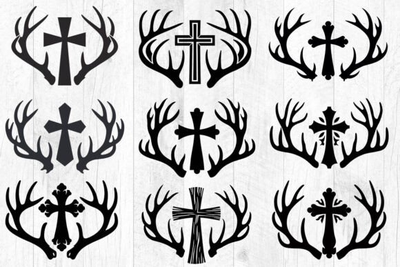 Cross Antler Graphic - Faith Christian Review for Real Projects