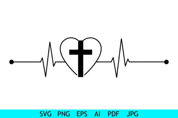 Heartbeat Cross Faith Love Line Embroidery Design Review